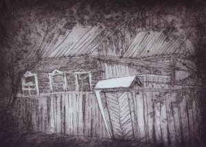 eau forte, pointe seche